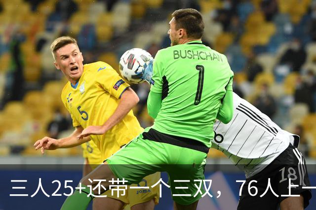 三人25+还带一个三双，76人上一次这样是1971年